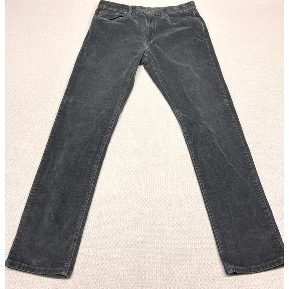 Flint & Tinder Pants Mens 33x32 Gray Corduroy Slim Fit Classic Casual - Picture 1 of 10